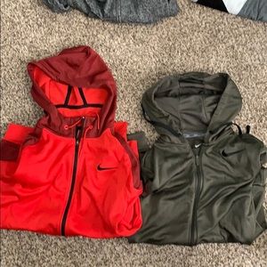 Nike zip up hoodie, red is elite